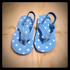 NWOT Carter's Polka Dot Flip Flops 5/6T